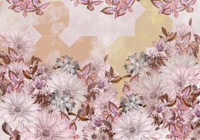 Fali fotótapéta flizelin m2 rózsaszín virágok