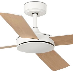 FARO 33350DC - Mennyezeti ventilátor MALLORCA L fehér/barna á. 132 cm + távirányítás