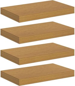 vidaXL Falpolc Falra szerelhető 4 pcs Bézs 40 x 23,5 x 4 cm Faanyag