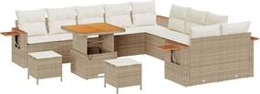 vidaXL Kerti Kanapé Szett párnával 13 pcs Beige és krém