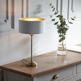 Endon modern asztali lámpa highclere antik sárgaréz fehér end104054