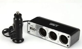 FastLine Autós szivargyújtó elosztó + USB NTS-CW737