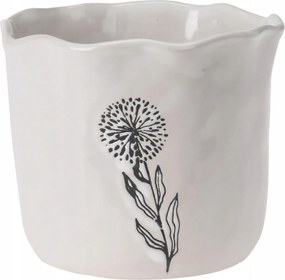 Kerámia Kaspótakaró Fehér Modern Növényi Motívum 10,5X12,5 CM