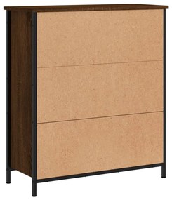 barna tölgy színű szerelt fa tálalószekrény 70 x 30 x 80 cm