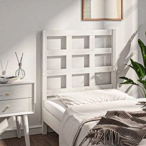 fehér tömör fenyőfa ágyfejtámla 80,5x4x100 cm