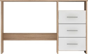 Számítógépasztal, sonoma tölgyfa/fehér, LARISTOTE NEW