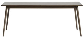 Barna bővíthető étkezőasztal tölgyfa dekoros asztallappal 190x90 cm Barrali – Unique Furniture