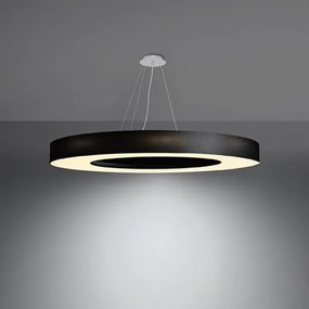 Sollux SL.0798 - Csillár zsinóron SATURNO SLIM 8xE27/60W/230V á. 90 cm fekete