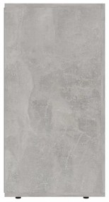 betonszürke szerelt fa tálalószekrény 120 x 36 x 69 cm
