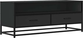 vidaXL fekete szerelt fa és fém TV-szekrény 100x34,5x40 cm