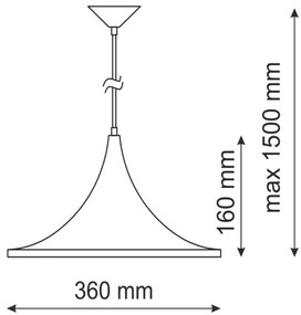Csillár MODERN 1A 1xE27/20W/230V