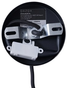 Modern fekete függőlámpa arany belsővel - Loes