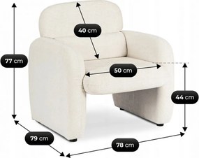 Pihenőfotel krém színben TOGO