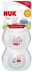 Baba cumi NUK Star Peppa Pig 0-6m 2 db