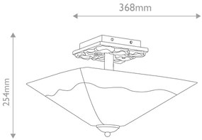 Flambeau STAR-F-S-DS - STAR mennyezeti lámpatest 2xE27/40W/230V aranyszínű