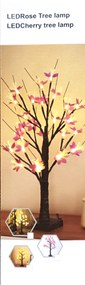Dekorációs Fa LED Virágokkal Virágfa 60 cm USB kábellel