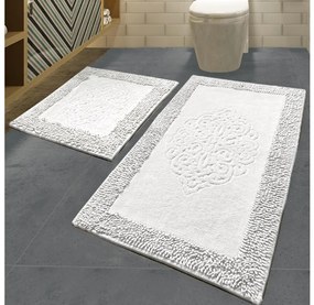 Asir SZETT 2x PIANTE fürdőszobai szőnyeg 60x100 cm fehér AS2044