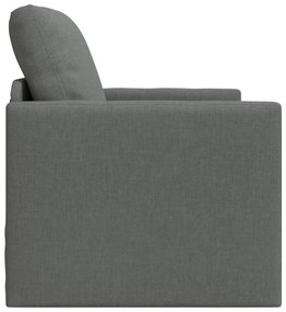fapadlós kanapéágy 2 az 1-ben Sötét szürke 74x77x81 cm Textil