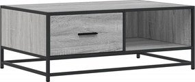 vidaXL szürke sonoma szerelt fa és fém dohányzóasztal 90 x 57 x 35 cm