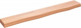 vidaXL világosbarna kezelt tömör tölgyfa fali polc 80x10x4 cm