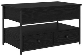 vidaXL Dohányzóasztal fiókkal Fekete tölgy 85 x 50 x 50 cm Faanyag