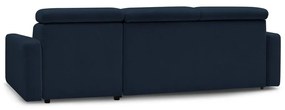 Sötétkék kinyitható sarokkanapé (variálható) Monaco – Bobochic Paris