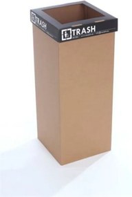 Szelektív hulladékgyűjtő, angol felirat, 50 l, RECOBIN Office, fekete (URE019)