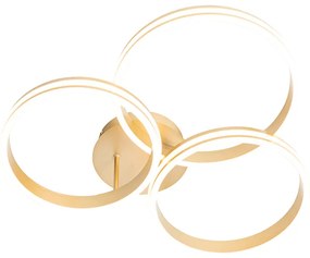 Mennyezeti lámpa sárgarézzel, LED-del, 3 fokozatban szabályozható, 3 lámpás - Navara