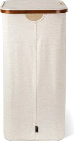 Krémszínű textil szennyeskosár Bamboo/Linen – Bigso