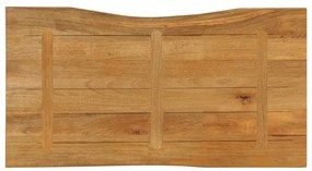 tömör mangófa természetes élű asztallap 100 x 60 x 2,5 cm