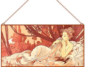 Alfons Mucha - Dusk üvegkép, falikép