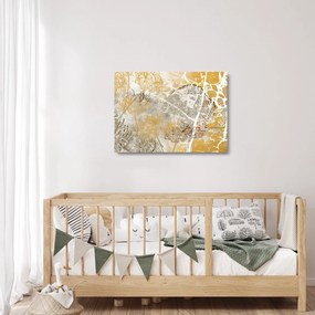 Kép - Vintage fal virágokkal (üvegen) (70x50 cm)