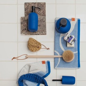 Fehér-kék bio pamut törölköző szett 2 db-os 50x90 cm Nova Arte – Mette Ditmer Denmark