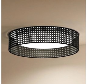 Duolla - LED Mennyezeti lámpa ROLLER RATTAN LED/24W/230V átm. 45 cm fekete
