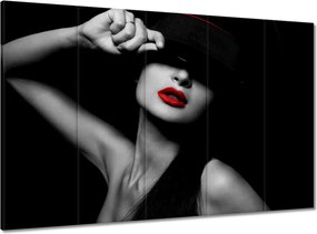 Vászonkép 100x70 Vörös ajkak Rúzs