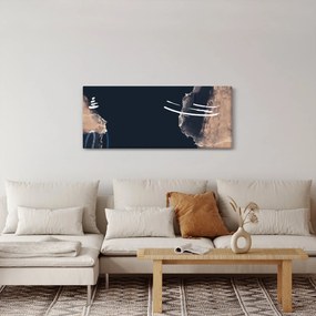 Kép - Sötétkék absztrakció (120x50 cm)