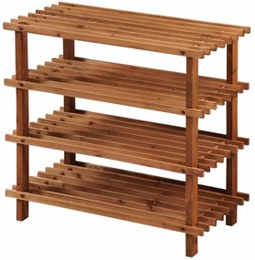 Kesper 69734 Cipőtartó állvány 4 polccal, sötét, 54 x 52 x 26 cm