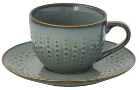 Drops Celadon modern porcelán teáscsésze aljjal