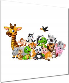 Vászonkép 70x70 Vidám állatcsoport