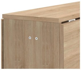 Bővíthető étkezőasztal tölgyfa dekorral 76x28 cm Papillon – TemaHome