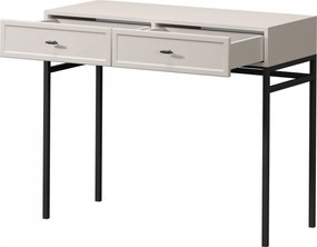 Lorini konzolasztal 100 cm fiókokkal - kasmír / fekete T-bar fogantyúk / fém váz