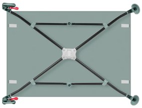 Lionelo - Utazóágy LAURA zsályazöld