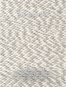 Világosszürke-krémszínű kézi szövésű gyapjú kerek szőnyeg ø 160 cm Lyon Beans – Elle Decoration