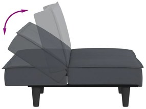 sötétszürke bársony kanapéágy