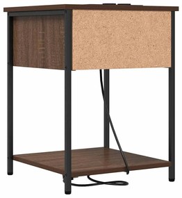 Éjjeliszekrény 2 pcs barna tölgy 42 x 41 x 56 cm Faanyag