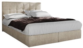 Franciaágy Boxspring 160 cm Porto (bézs) (matraccal és tárolóhellyel). 1047307