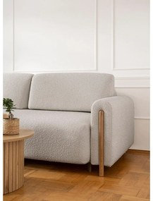 Szürkésbézs buklé kinyitható-tárolóhelyes kanapé 244 cm Arcadova – ELTAP