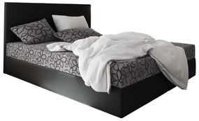 Franciaágy Boxspring 140 cm Lilac Comfort (minta + fekete) (matraccal és tárolóhellyel). 1056070