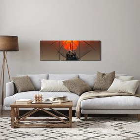 Kép - Napkelte, Pakpra-tó (órával) (90x30 cm)