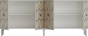 Moka 150 - White, Travertine, Silver